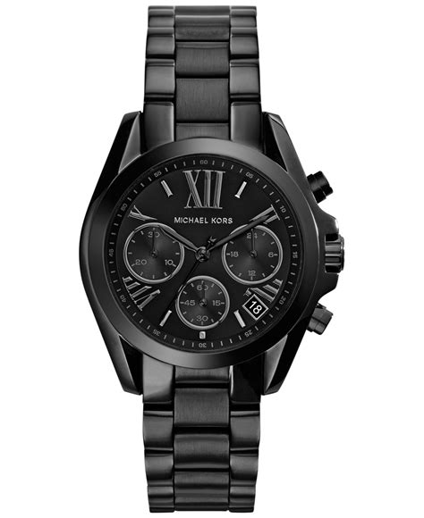 Michael Kors Women's Chronograph Bradshaw Black Ion Plated 